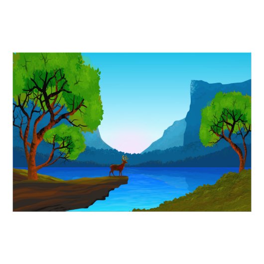 Impression Photo Le Paysage Vert De La Nature (Devant)