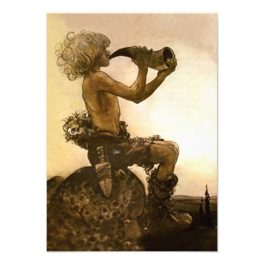Impression Photo « Le Petit Berger » aquarelle de John Bauer (Devant)