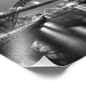 Impression Photo Le pont de Tyne la nuit (Coin)