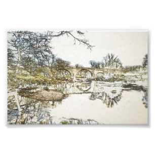 Impression Photo Le pont du Diable et la rivière Lune Kirkby Lonsda