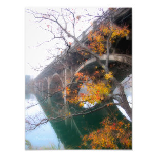 Impression Photo Le pont du lac Ladybird à l'automne - Austin Texas