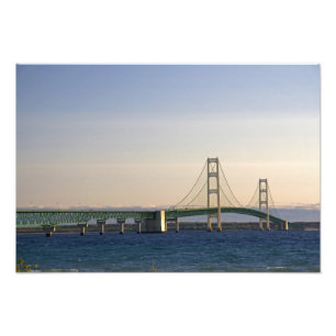 Impression Photo Le pont Mackinac enjambant les détroits de 2