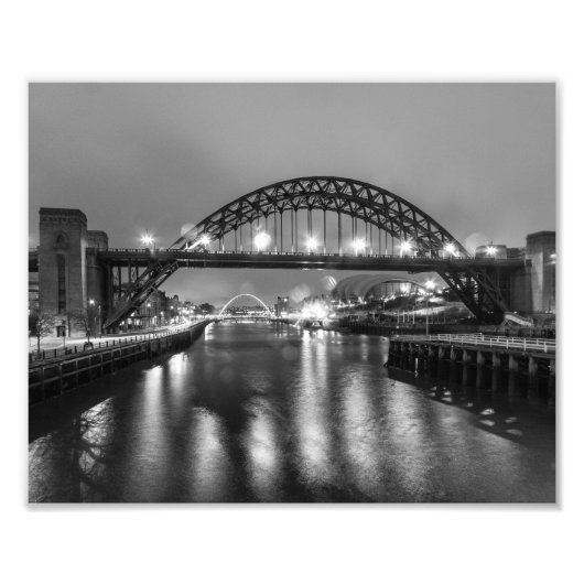 Impression Photo Le pont Tyne de nuit (Devant)