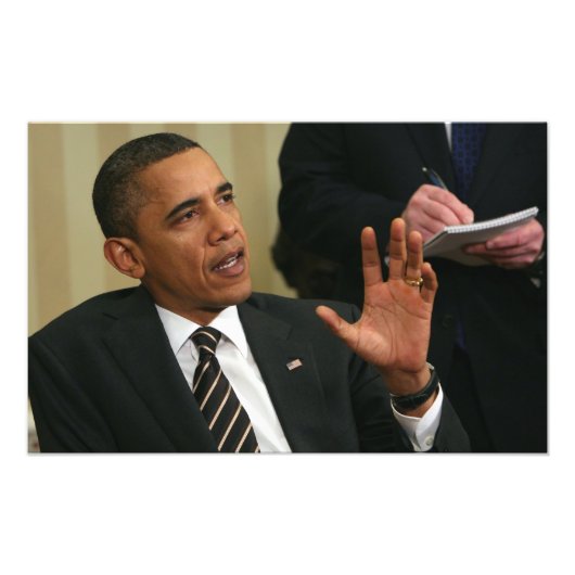 Impression Photo Le président Barack Obama parle à la presse (Devant)