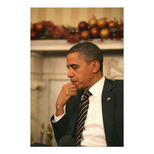Impression Photo Le président Barack Obama réfléchit lors de sa ren