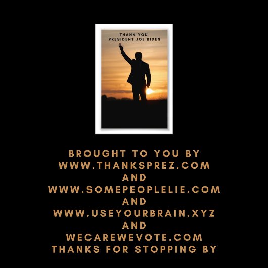 Impression Photo Le président Merci Joe Biden