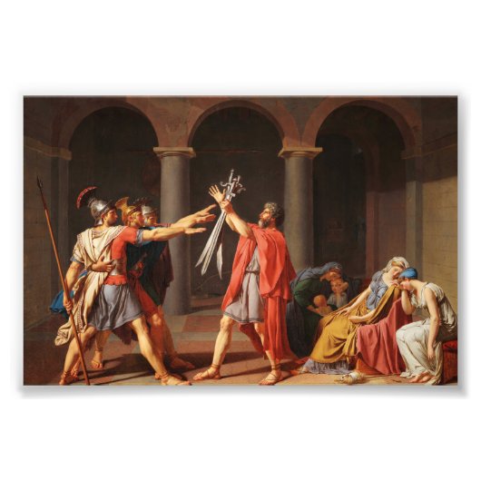 Impression Photo Le serment de la Horatii par Jacques-Louis David (Devant)