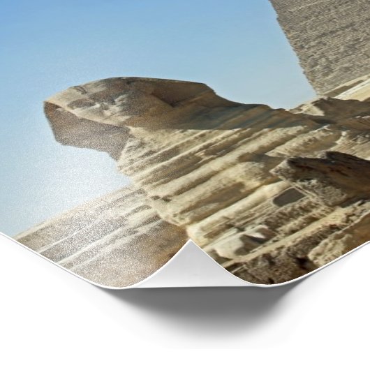 Impression Photo Le Sphinx aux Pyramides (Coin)
