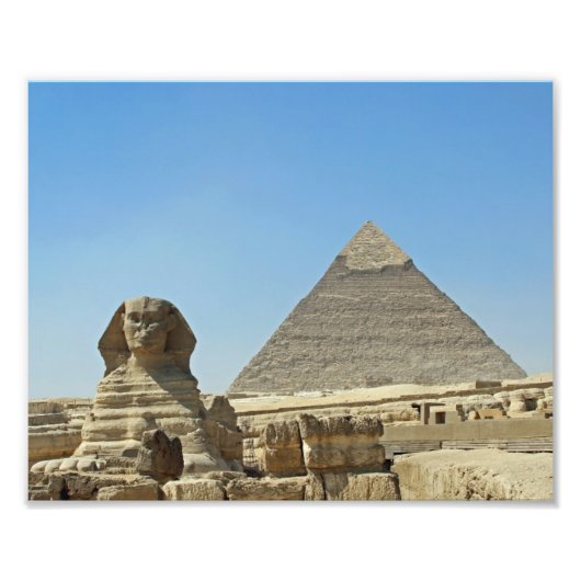 Impression Photo Le Sphinx aux Pyramides (Devant)