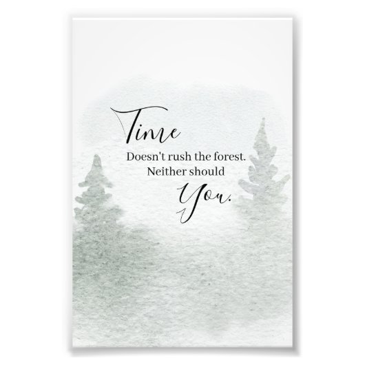 Impression Photo Le temps ne précipite pas la forêt (Devant)