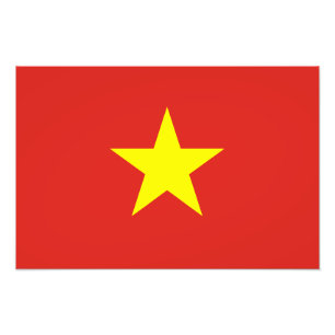 Impression Photo Le Vietnam - drapeau vietnamien