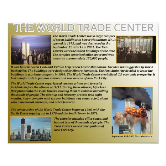 Impression Photo Le World Trade Center (Devant)