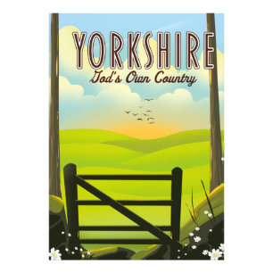 Impression Photo Le Yorkshire "Le pays de Dieu" vintage voyage post