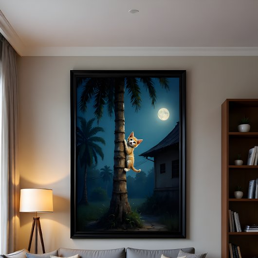 Impression Photo Learning to Climb – Cute Cat Moment