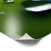 Impression Photo L'eau chute sur les feuille (Coin)
