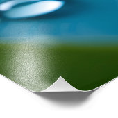 Impression Photo L'eau chute sur les feuille (Coin)