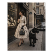 Impression Photo Lèche-vitrine avec une panthère noire (Devant)