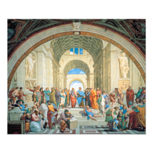 Impression Photo L'école d'Athènes par Raphael (Devant)