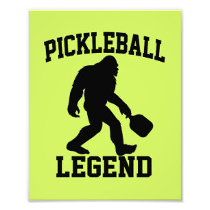 Impression Photo Légende de Pickleball Drôle Bigfoot