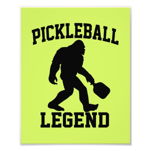 Impression Photo Légende de Pickleball Drôle Bigfoot (Devant)