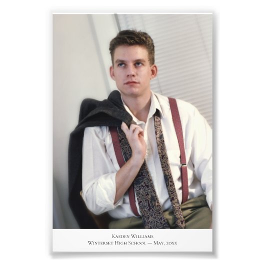 Impression Photo Légende de portrait personnalisée 2 agrandissement (Devant)