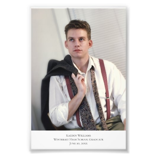 Impression Photo Légende de portrait personnalisée 3 agrandissement (Devant)