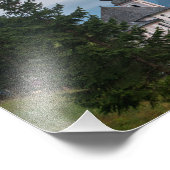 Impression Photo L'église avec les Alpes au coucher du soleil (Coin)