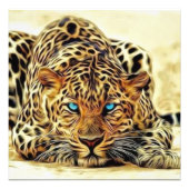 Impression Photo Leopard des yeux bleus (Devant)