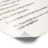 Impression Photo Les 10 Commandements Méthodiste Accueil & Bureau (Coin)