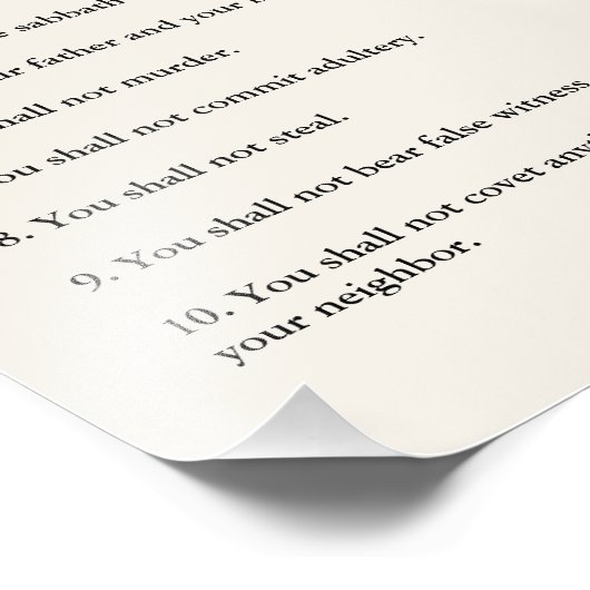 Impression Photo Les 10 Commandements Méthodiste Accueil & Bureau (Coin)
