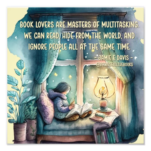 Impression Photo Les amateurs de livres sont maîtres du multitâche (Devant)