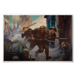 Impression Photo Les Américains à Château-Thierry par N. C. Wyeth