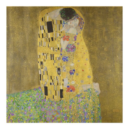 Impression Photo Les amoureux embrasser Embrace par Gustav Klimt (Devant)