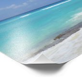 Impression Photo Les caraïbes de la plage de Palm Tree (Coin)