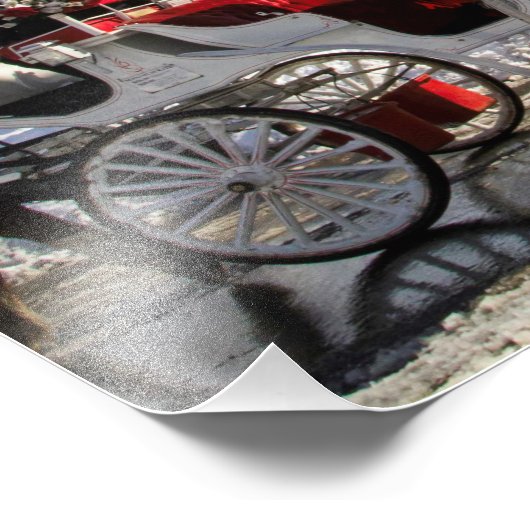 Impression Photo Les chevaux d'hiver à Central Park (Coin)