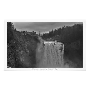 Impression Photo "Les chutes Snoqualmie" Noir et blanc