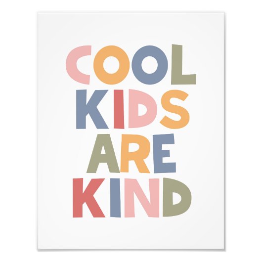 Impression Photo Les Enfants cool Sont Gentils (Devant)