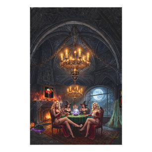 Impression Photo Les filles vampires au poker veulent juste s'amuse
