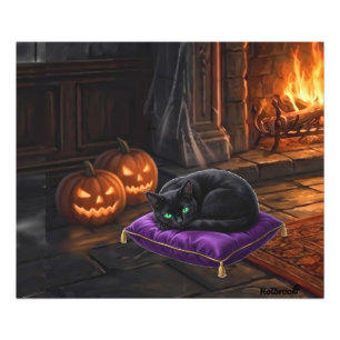 Impression Photo Les filles vampires' chatte noire nommée Minuit