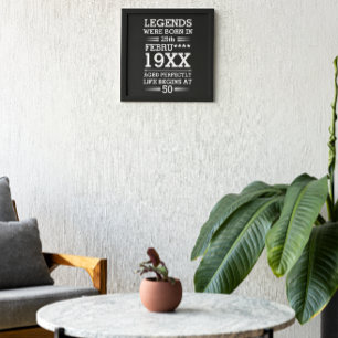 Impression Photo Les légendes personnalisées sont nées à la date Mo