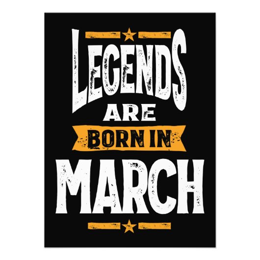 Impression Photo Les Légendes Sont Nées En Mars (Devant)