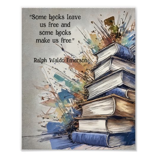 Impression Photo Les livres nous rendent libres (Devant)