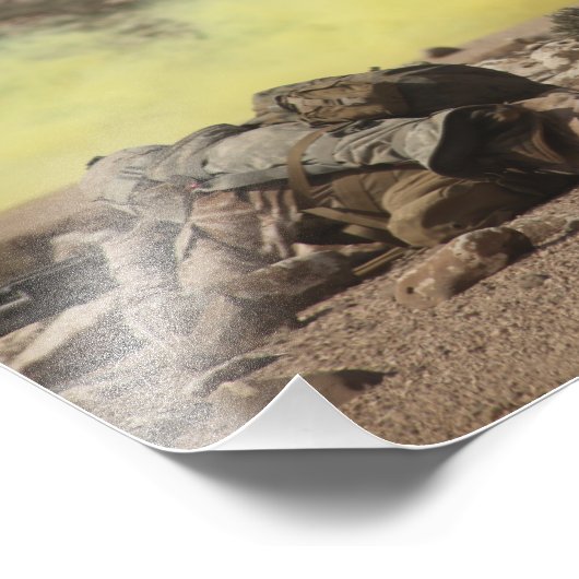 Impression Photo Les marines assurent la sécurité (Coin)