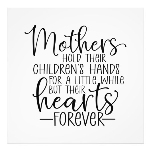 Impression Photo Les mères tiennent la main de leurs enfants pendan (Devant)