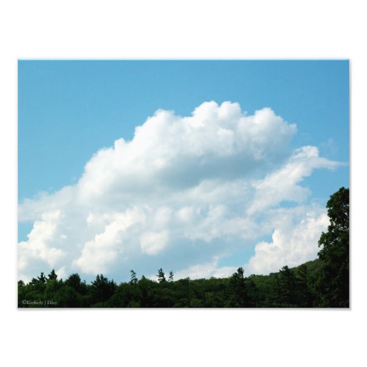 Impression Photo Les nuages rencontrent les arbres (Devant)