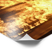 Impression Photo Les pompiers éteignent un feu simulé de batterie (Coin)