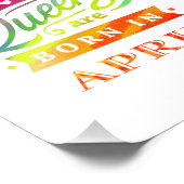 Impression Photo Les reines sont nées en avril Cadeaux d'anniversai (Coin)