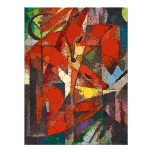 Impression Photo Les renards, points d'infini par Franz Marc (Devant)