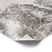 Impression Photo Les rues glacées et nuageuses dans la mer d'Okhots (Coin)