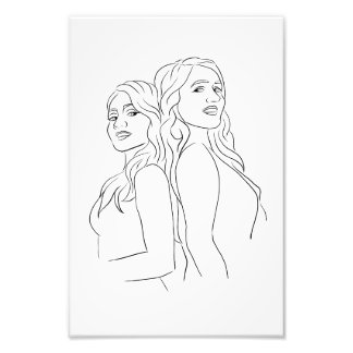 Impression Photo Les Soeurs Dessinent L'Impression De L'Affiche De